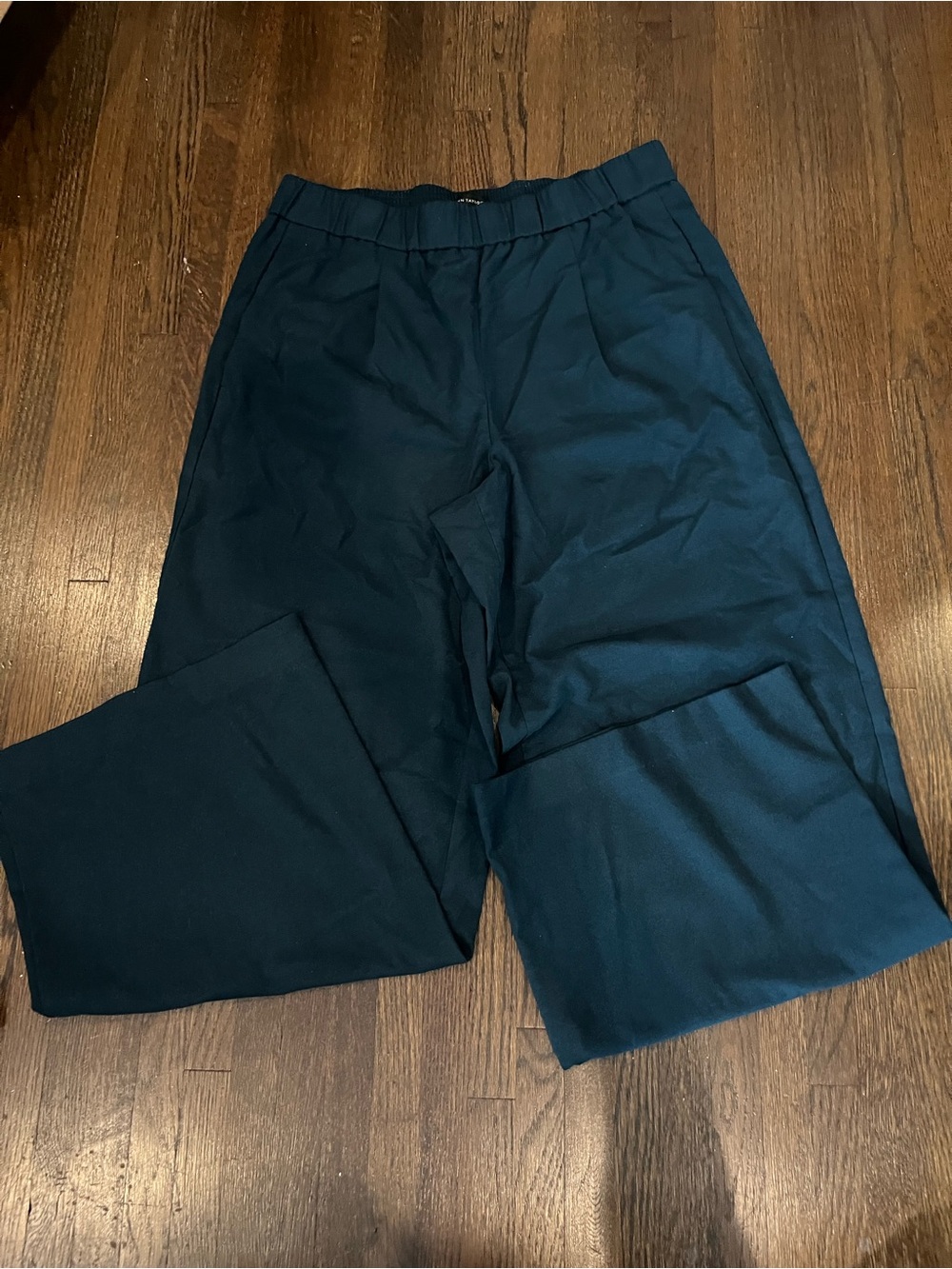 Ann Taylor Dark Teal Wide-Leg Pants